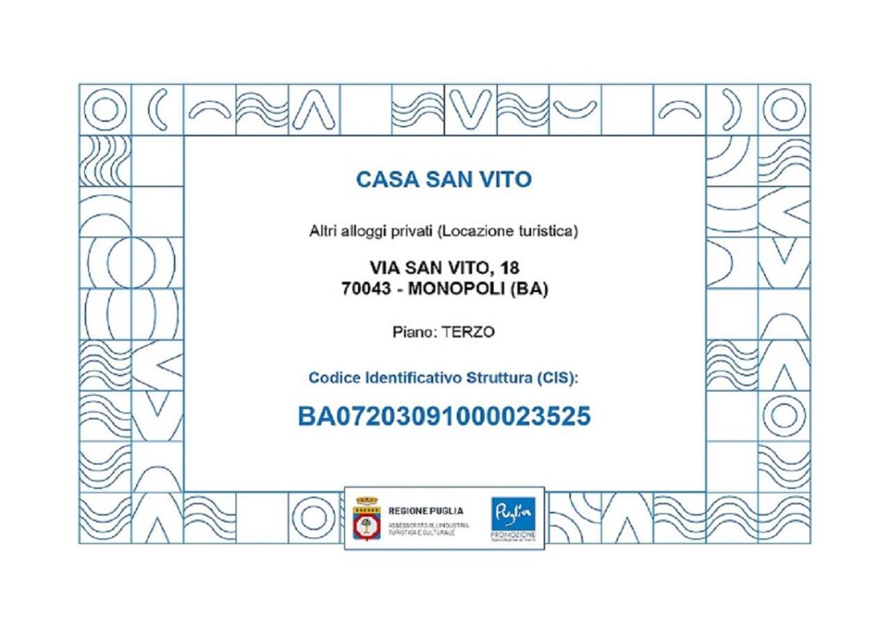 Apartamento Casa San Vito Monopoli Exterior foto